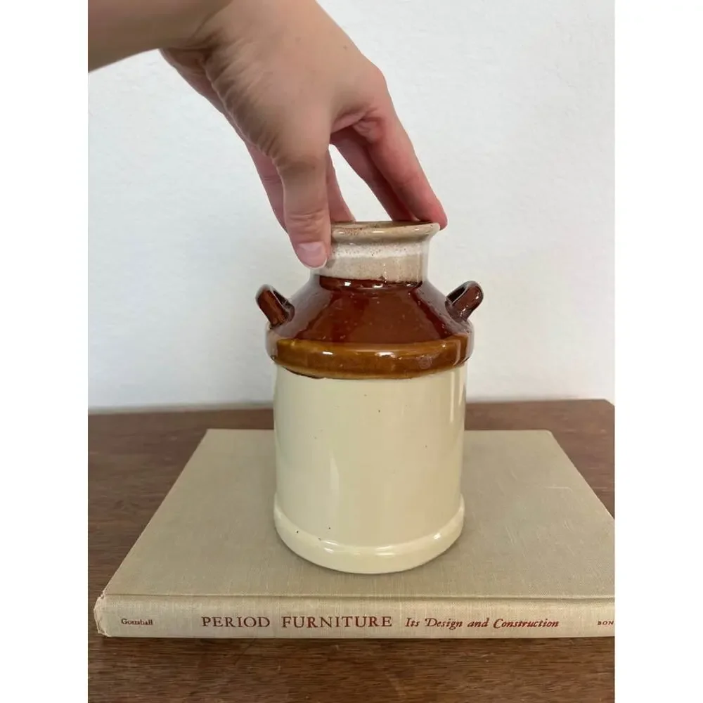 Vintage Style Ceramic Milk Jug Crock